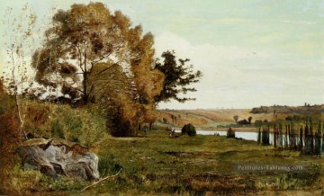 Un paysage d’automne Matin Paul Camille Guigou Peinture à l'huile